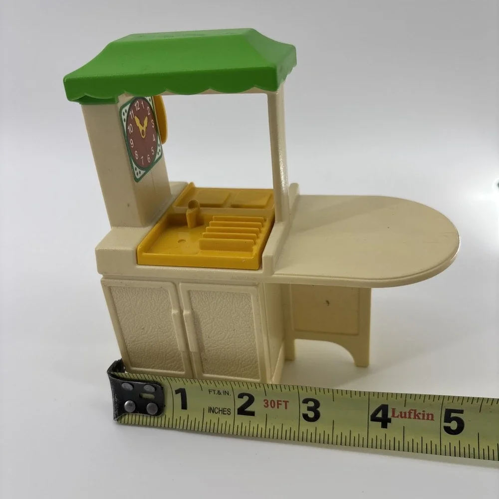 Little Tikes 1989 Party Kitchen Miniature -‎ Dollhouse Kitchen Island - Green
